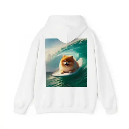 Pomeranian Surfing Ocean Wave Tube