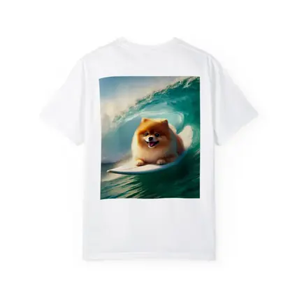 Pomeranian Surfing Ocean Wave Tube