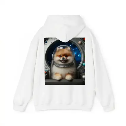 Pomeranian Astronaut Dog in Space Cockpit