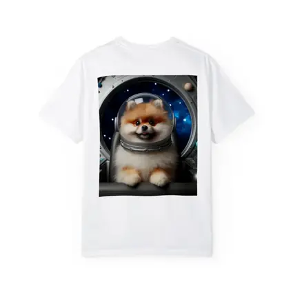 Pomeranian Astronaut Dog in Space Cockpit