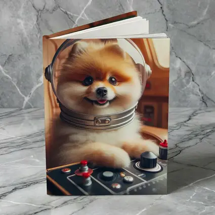Pomeranian Astronaut Pilot Spaceship Cockpit