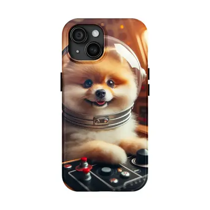 Pomeranian Astronaut Pilot Spaceship Cockpit
