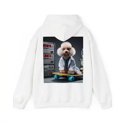 Poodle Scientist Wearing Lab Coat Skateboard