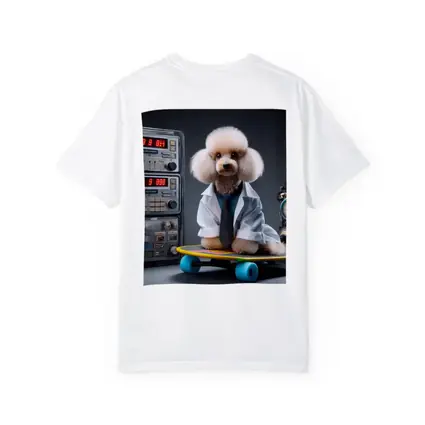 Poodle Scientist Wearing Lab Coat Skateboard