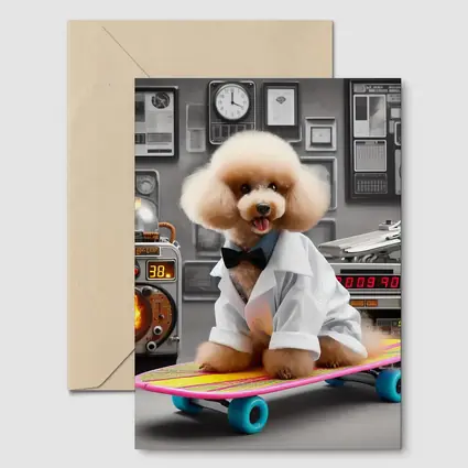 Poodle Dog Scientist Lab Hoverboard Skateboard