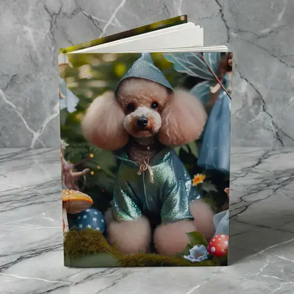 Poodle Dog Fairy Forest Fantasy Scene