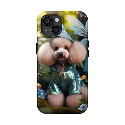Poodle Dog Fairy Forest Fantasy Scene