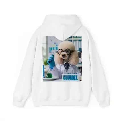 Poodle Scientist In Laboratory White Coat