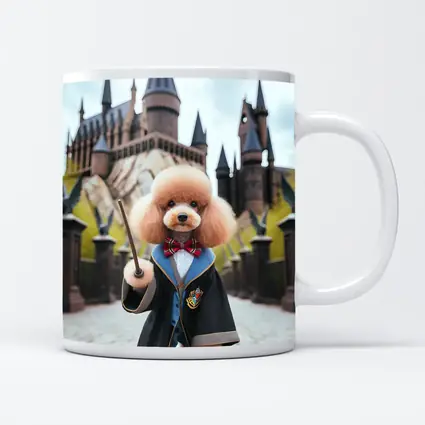 Poodle Wizard Wand Hogwarts Castle Background