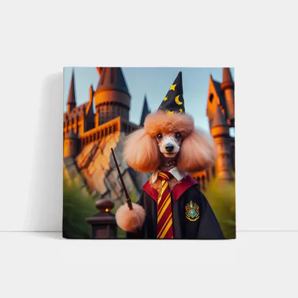 Poodle Wizard Wand Magic Castle Background