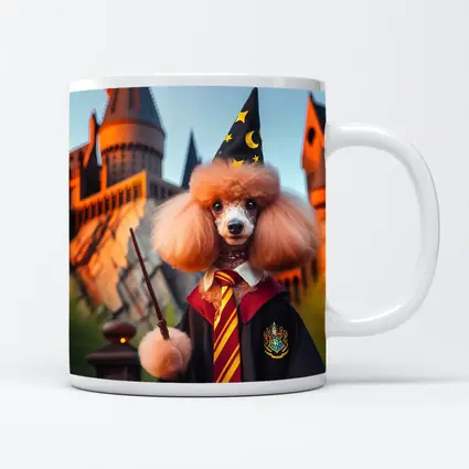 Poodle Wizard Wand Magic Castle Background