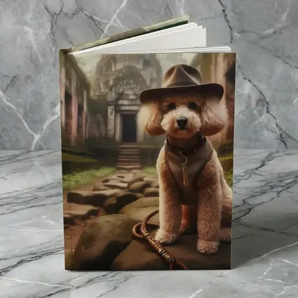 Poodle Dog Explorer Hat Ancient Temple Ruins