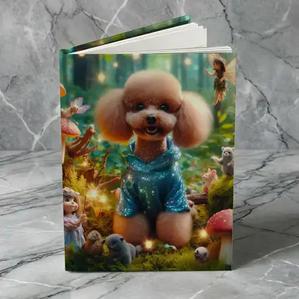 Poodle Dog Fairy Forest Fantasy Scene