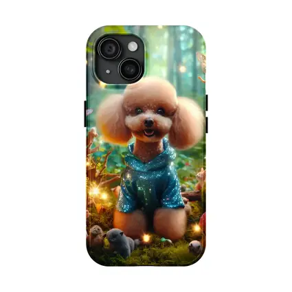 Poodle Dog Fairy Forest Fantasy Scene