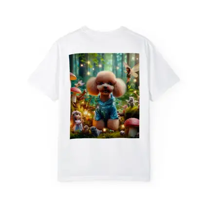 Poodle Dog Fairy Forest Fantasy Scene