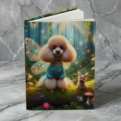 Fairy Poodle Dog Enchanted Forest Scene