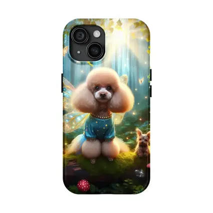 Fairy Poodle Dog Enchanted Forest Scene