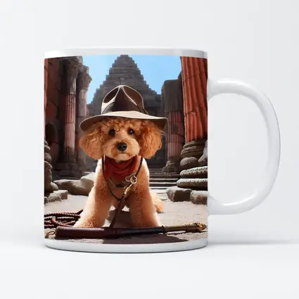 Poodle Dog Explorer Ancient Temple Ruins