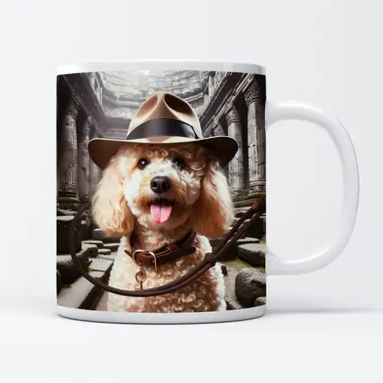 Poodle Explorer Hat Ancient Temple Ruins