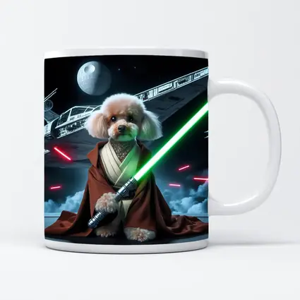 Poodle Jedi Knight Space Battle Scene