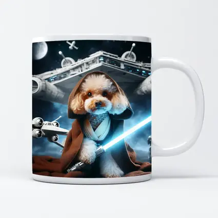 Poodle Jedi Knight Space Battle Scene