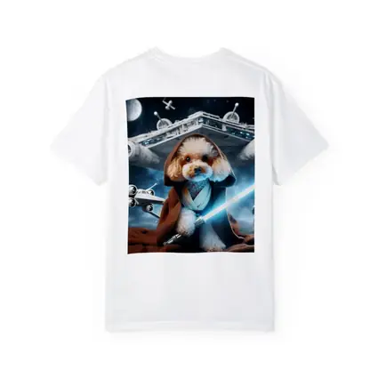 Poodle Jedi Knight Space Battle Scene