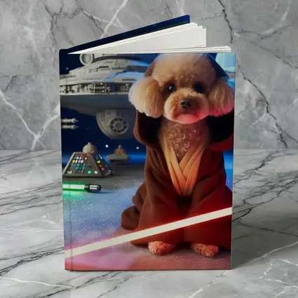 Poodle Jedi Space Galaxy Lightsaber Art