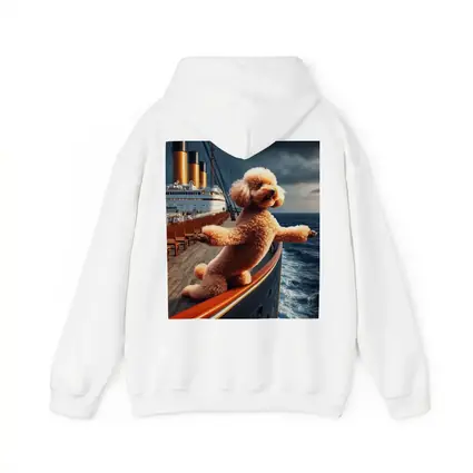Poodle Dog Posing on Ocean Cruise Ship