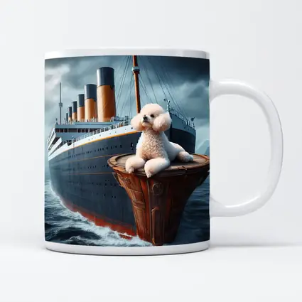Poodle Dog On Titanic Ship Ocean