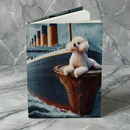Poodle Dog On Titanic Ship Ocean