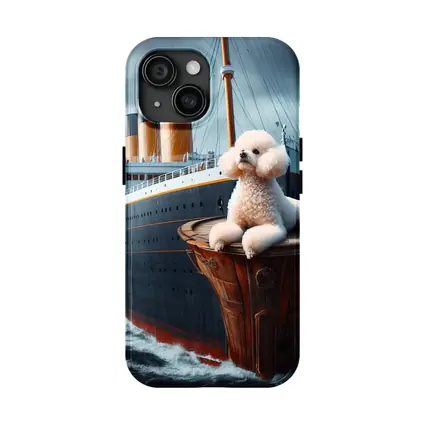 Poodle Dog On Titanic Ship Ocean