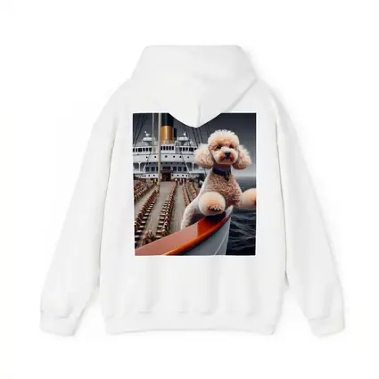 Poodle Dog Posing on Ocean Cruise Ship