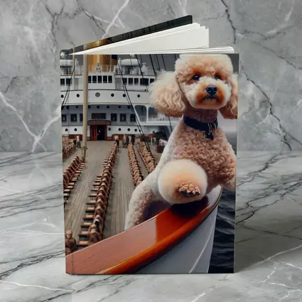 Poodle Dog Posing on Ocean Cruise Ship