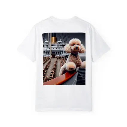 Poodle Dog Posing on Ocean Cruise Ship