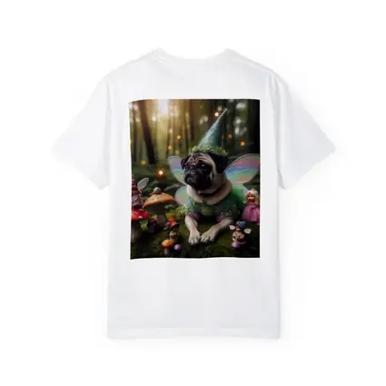 Fairy Pug Dog Mushroom Enchanted Forest