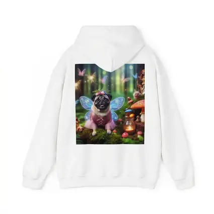Pug Fairy Wings Enchanted Fantasy Forest