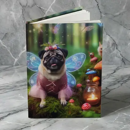 Pug Fairy Wings Enchanted Fantasy Forest
