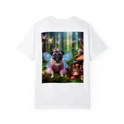 Pug Fairy Wings Enchanted Fantasy Forest