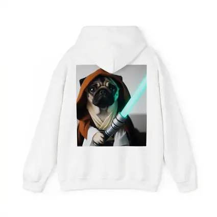 Pug Dog Jedi Robe Green Lightsaber