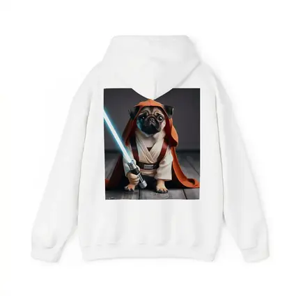 Pug Dog Dressed As Jedi Knight