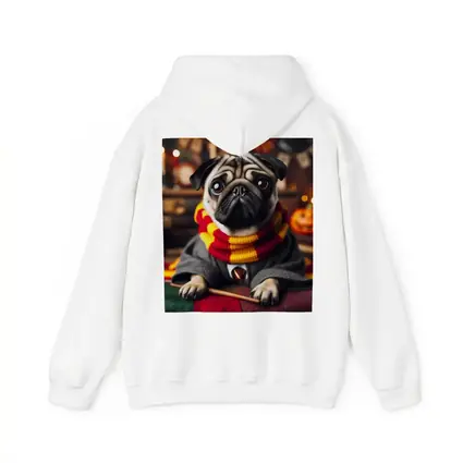 Pug Dog Wizard Costume Halloween Setting