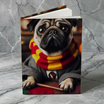Pug Dog Wizard Costume Halloween Setting