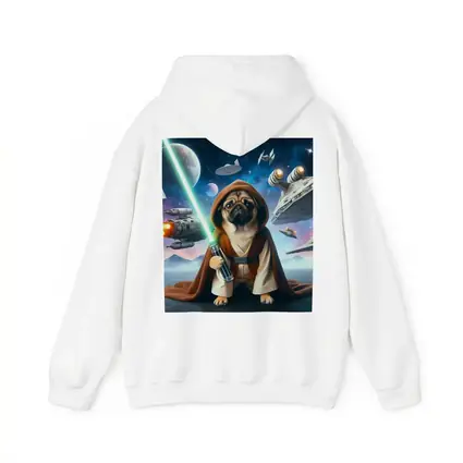 Pug Jedi Space Battle Galaxy Background