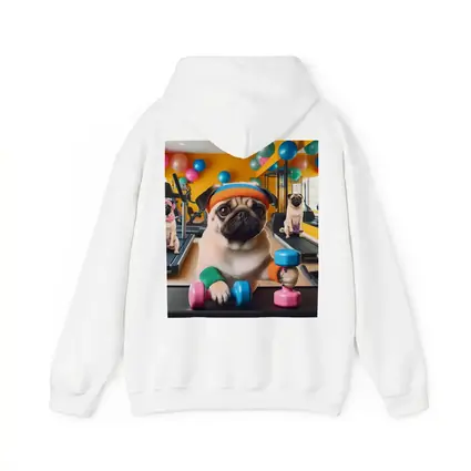 Pugs Working Out in Colorful Gym