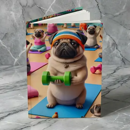 Pug Dog Workout Fitness Gym Class