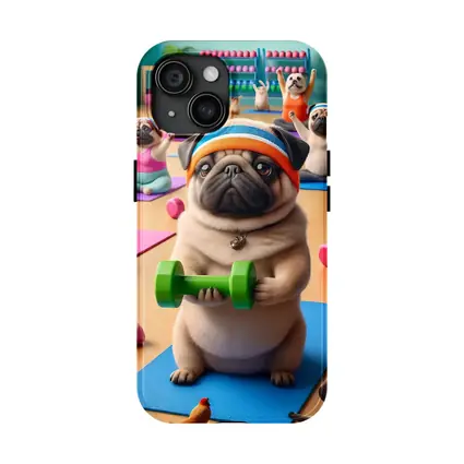 Pug Dog Workout Fitness Gym Class