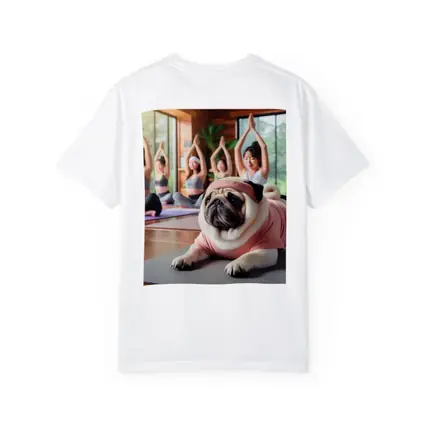 Pug Dog Yoga Class Studio Setting