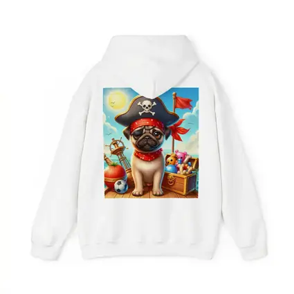 Pirate Pug Puppy on Ocean Ship