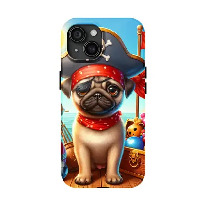 Pirate Pug Puppy on Ocean Ship
