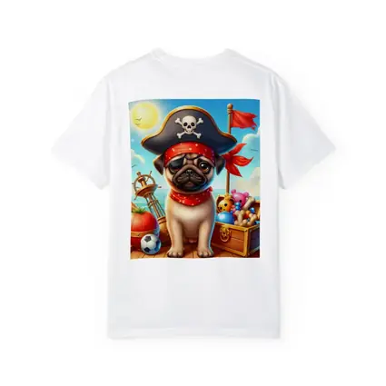 Pirate Pug Puppy on Ocean Ship